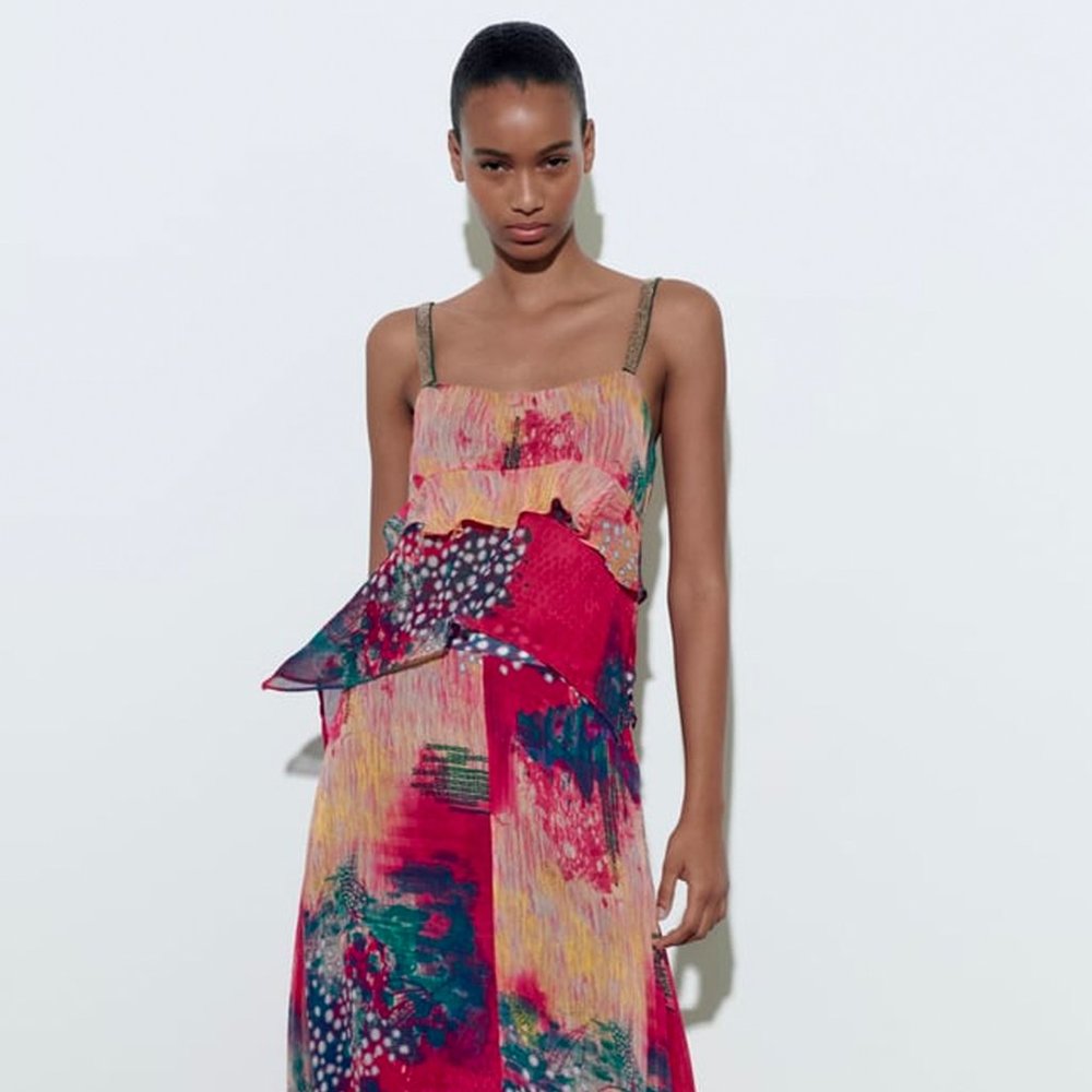 Printed Ruffle Top - Picture 6 of 7
